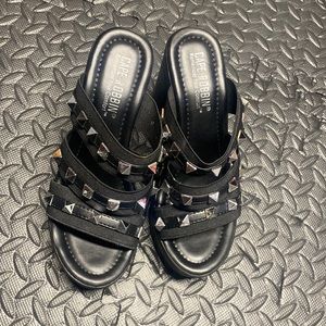 Size 6 black studded sandals